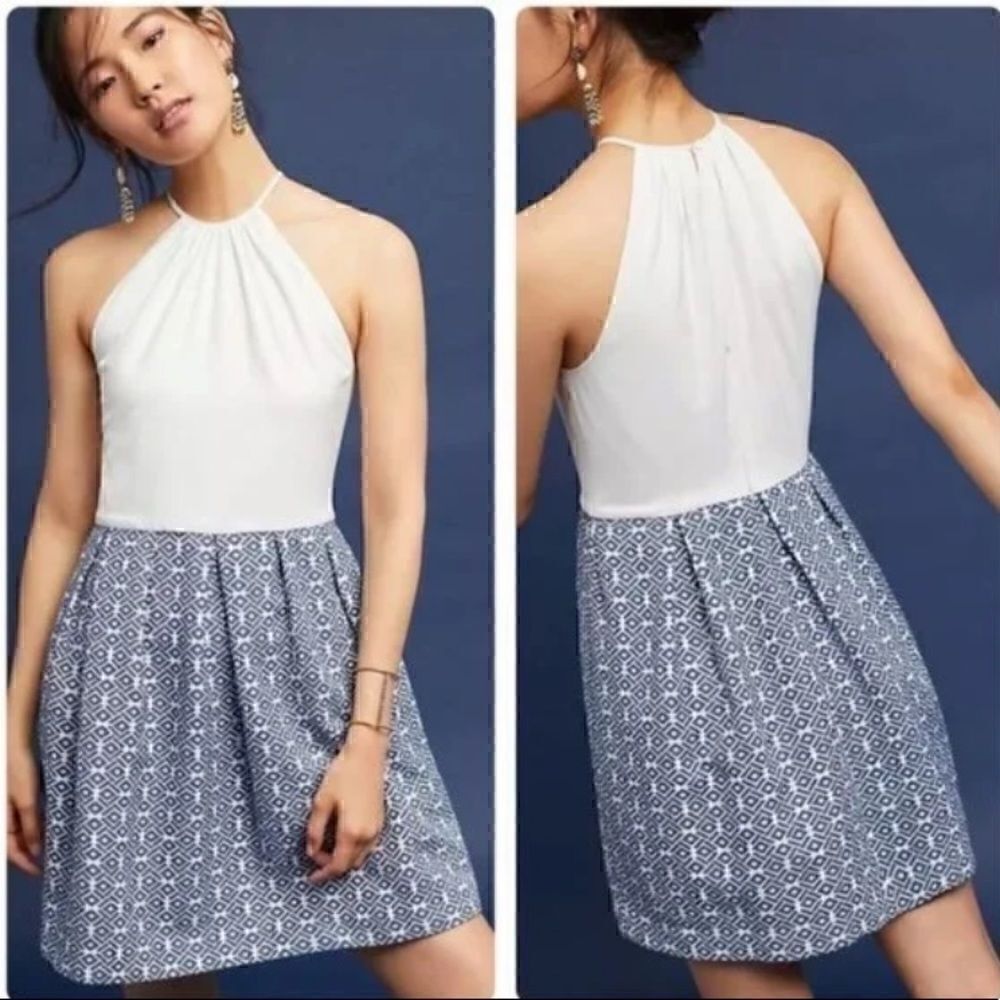 Anthropologie Ina Hutch Halter Dress Womens 0 P - Picture 2 of 8